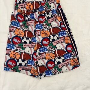 Vineyard Vines Kids' Colorful Sports Print Shorts